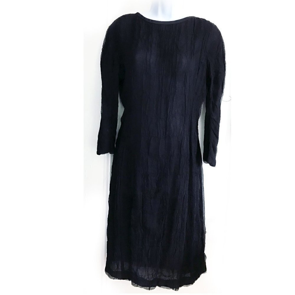 Alberta Ferretti‎ silk black dress, Size 10